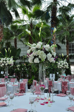Tall Table Centerpieces by M & P Floral and Event Production